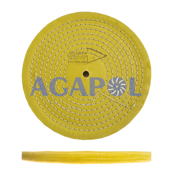 Disco de Algodão Amarelo Resinado